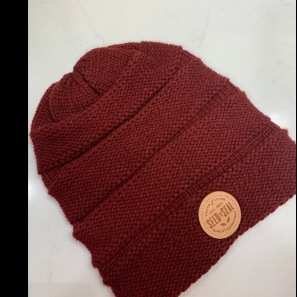 Young Living Seed to Seal winter hat, burgandy